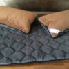 9 KOŁDRA Z WEŁNY ALPAKI CIEMNEJ CARO + CAMEL CIEMNY 140x200
