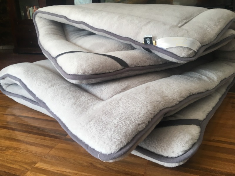 MATERAC Z WEŁNY ALPAKI SILVER MEGA GRUBY  90x200