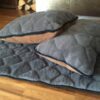 10a POŚCIEL Z WEŁNY ALPAKI CIEMNEJ CARO + CAMEL CIEMNY 240x200 + PODKŁAD