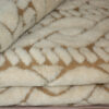 0035 KOŁDRA Z WEŁNY WIELBŁĄDZIEJ CAMEL CIEMNY WARKOCZ 180x200