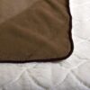 KOŁDRA Z WEŁNY CAMEL CIEMNY + KASZMIR SOFFIATO 240x200