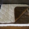 0170 KOŁDRA Z WEŁNY KASZMIR WYTŁACZANY + CAMEL CIEMNY 180x200