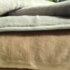 KOŁDRA Z WEŁNY ALPAKI SILVER + CAMEL CAPPUCINO 140x200