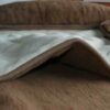 KOŁDRA Z WEŁNY CAMEL CIEMNY + KASZMIR CARO 180x200