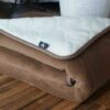 KOŁDRA Z WEŁNY CAMEL CIEMNY + KASZMIR CARO 180x200