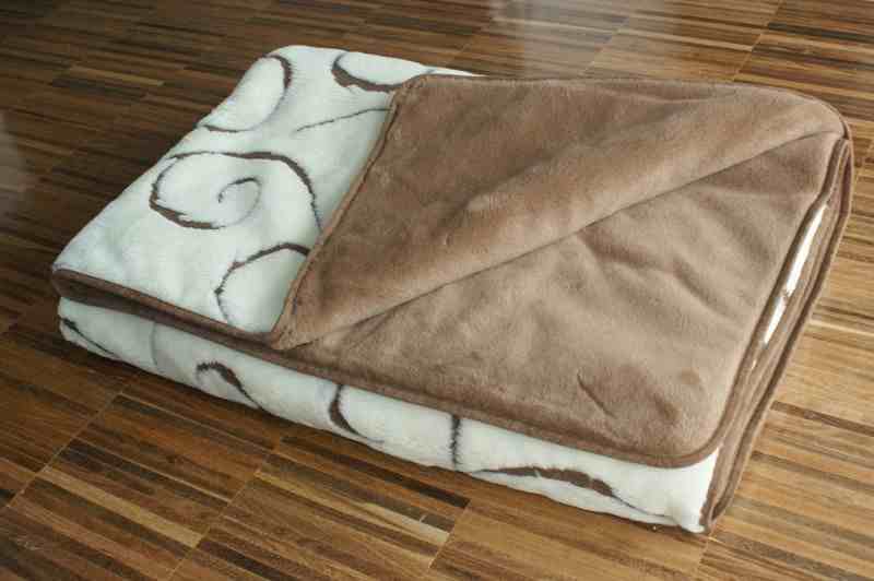 KOŁDRA Z WEŁNY CAMEL CIEMNY + KASZMIR LUNA 200x200