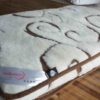 KOŁDRA Z WEŁNY CAMEL CIEMNY + KASZMIR LUNA 200x200