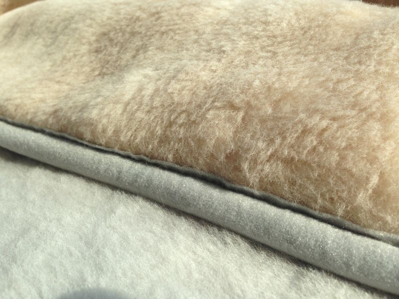 KOŁDRA Z WEŁNY ALPAKI SILVER + CAMEL CAPPUCINO 140x200