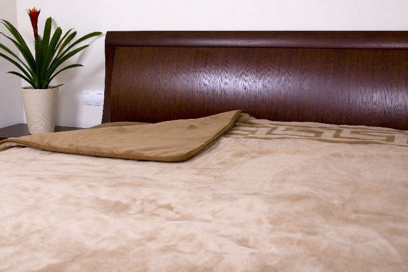 POŚCIEL Z WEŁNY WIELBŁĄDZIEJ CAMEL CIEMNY GREKA 160x200 + PODKŁAD