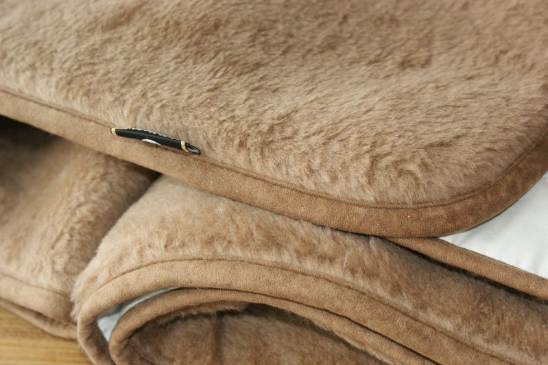 0420 POŚCIEL Z WEŁNY WIELBŁĄDZIEJ CAMEL KASZTAN 160x200 + PODKŁAD