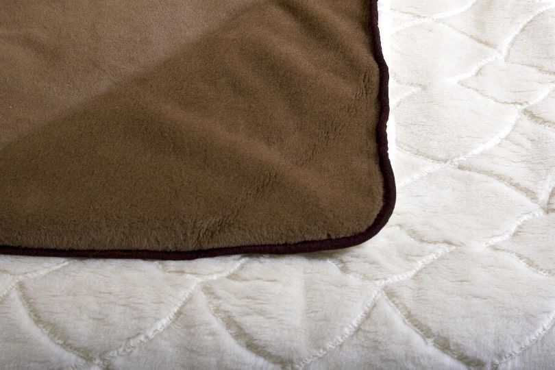 0474 POŚCIEL Z WEŁNY KASZMIR SOFFIATO + CAMEL CIEMNY 160x200 + PODKŁAD