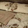0512 POŚCIEL Z WEŁNY CAMEL JASNY + KASZMIR RÓŻA 240x200 + MATERAC