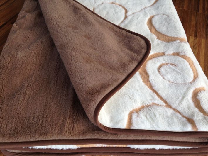 POŚCIEL Z WEŁNY KASZMIR GOLD + CAMEL CIEMNY 160x200 + PODKŁAD