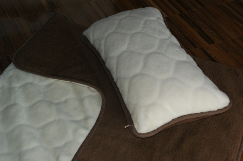 POŚCIEL Z WEŁNY CAMEL CIEMNY + KASZMIR CARO 140x200 + PODKŁAD