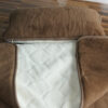 POŚCIEL Z WEŁNY CAMEL CIEMNY + KASZMIR CARO 140x200 + PODKŁAD