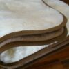 KOŁDRA Z WEŁNY CAMEL CIEMNY + KASZMIR WHITE 240x200