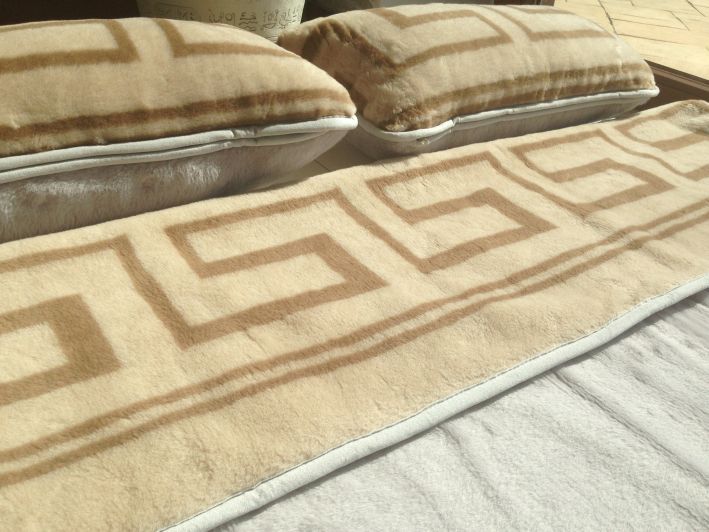 2266 POŚCIEL Z WEŁNY ALPAKI SILVER + CAMEL GREKA 160X200