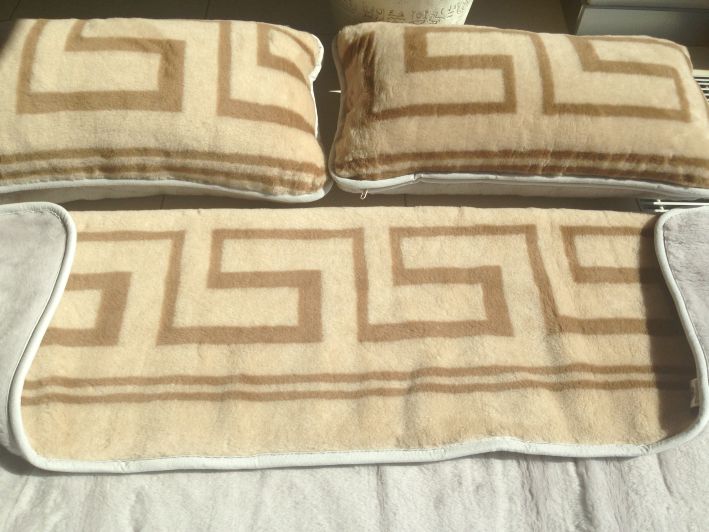 2274 POŚCIEL Z WEŁNY ALPAKI SILVER + CAMEL GREKA 160X200