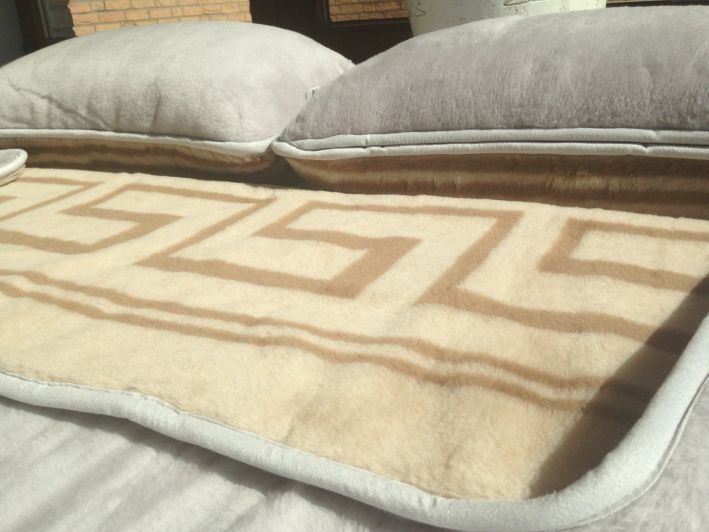 2278 POŚCIEL Z WEŁNY ALPAKI SILVER + CAMEL GREKA 160X200