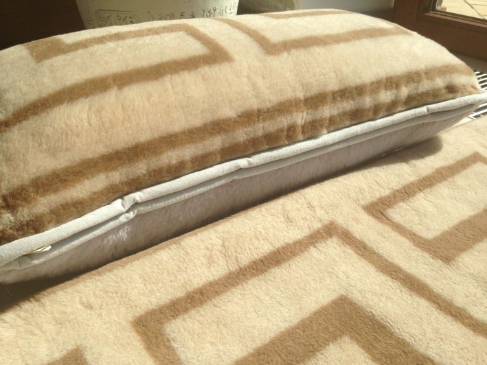 POŚCIEL Z WEŁNY ALPAKI SILVER + CAMEL GREKA 140x200 + MATERAC