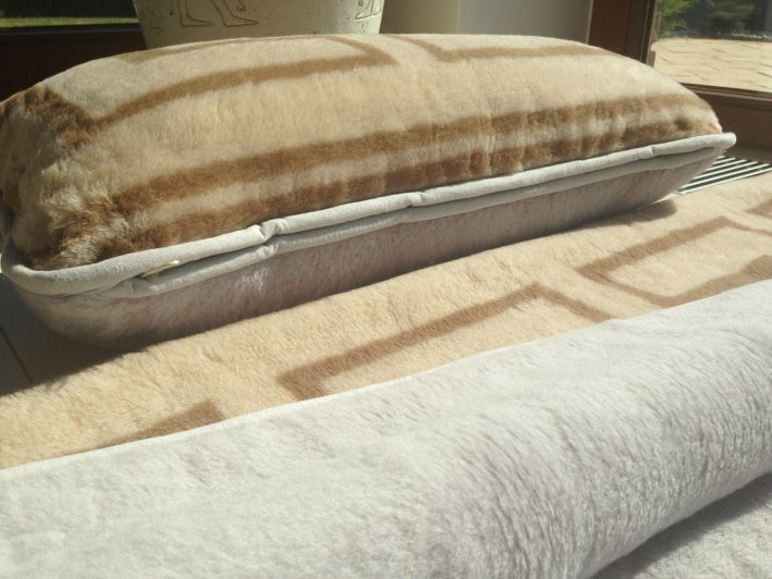 POŚCIEL Z WEŁNY ALPAKI SILVER + CAMEL GREKA 140x200 + MATERAC