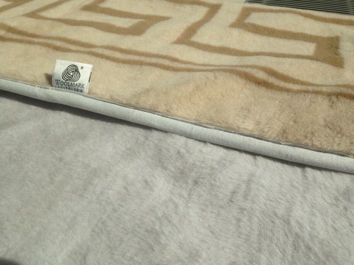 KOŁDRA Z WEŁNY ALPAKI SILVER + CAMEL GREKA 200x200