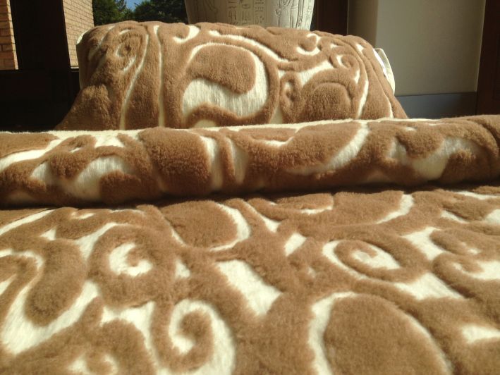 POŚCIEL Z WEŁNY CAMEL WOOLSTAR + MERYNOS 140x200 + PODKŁAD