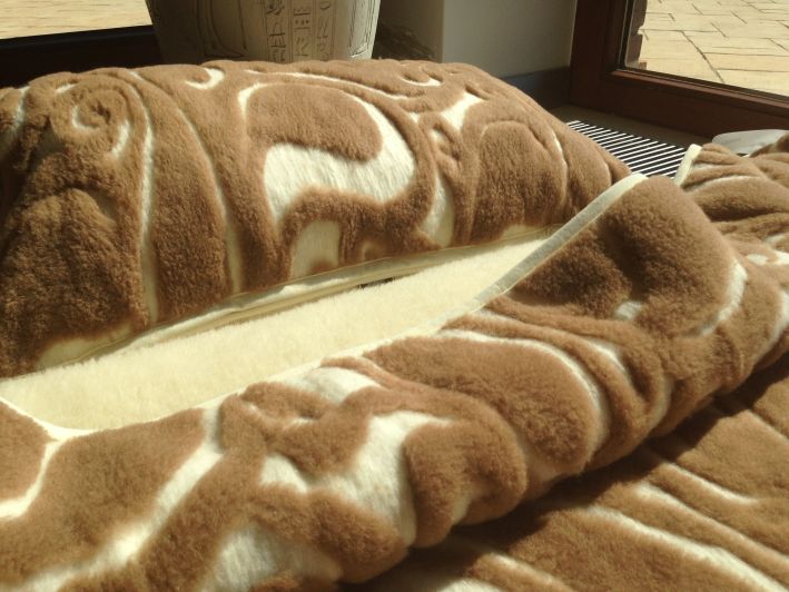 POŚCIEL Z WEŁNY CAMEL WOOLSTAR + MERYNOS 140x200 + PODKŁAD