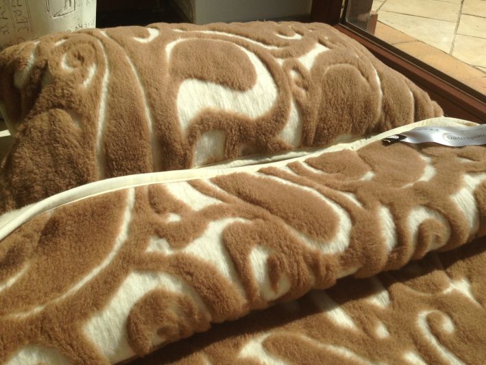 POŚCIEL Z WEŁNY CAMEL WOOLSTAR + MERYNOS 140x200 + PODKŁAD