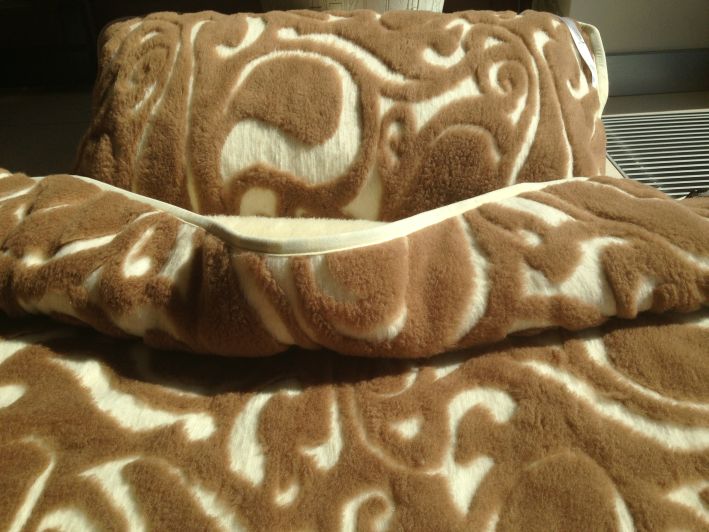 POŚCIEL Z WEŁNY CAMEL WOOLSTAR + MERYNOS 140x200 + PODKŁAD