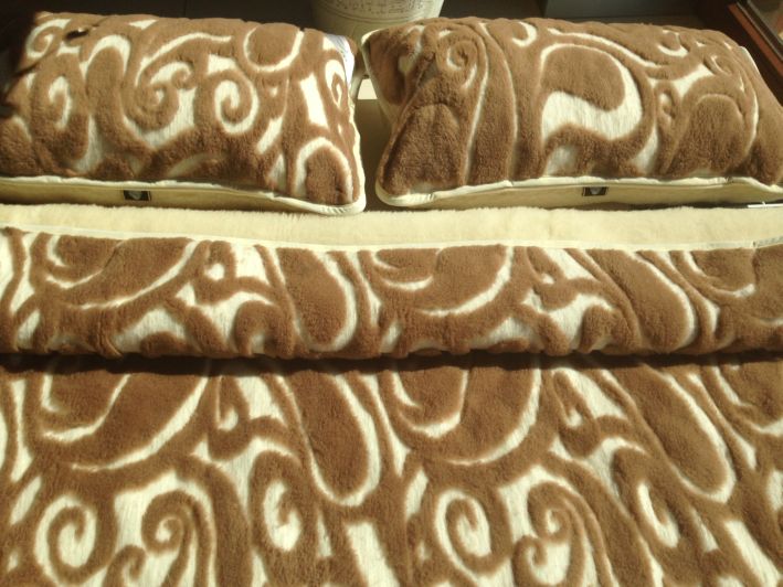 POŚCIEL Z WEŁNY MERYNOS + CAMEL WOOLSTAR 180x200 + PODKŁAD