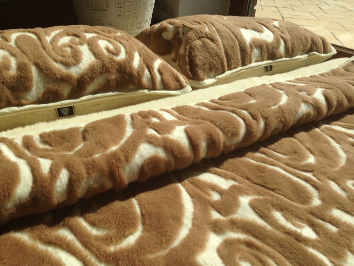 POŚCIEL Z WEŁNY MERYNOS + CAMEL WOOLSTAR 180x200 + PODKŁAD