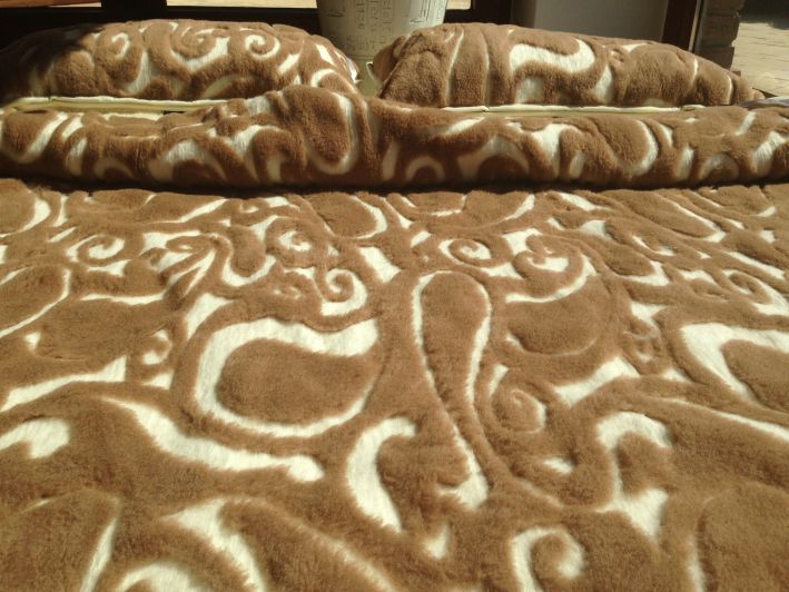 POŚCIEL Z WEŁNY MERYNOS + CAMEL WOOLSTAR 180x200 + PODKŁAD