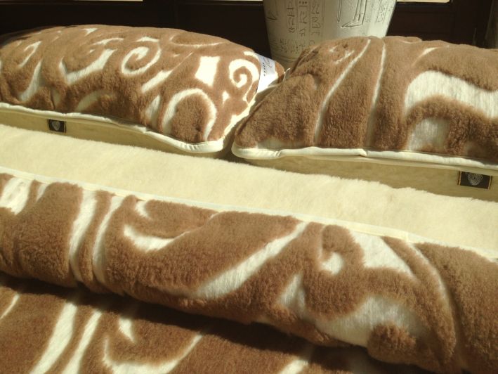 POŚCIEL Z WEŁNY MERYNOS + CAMEL WOOLSTAR 180x200 + PODKŁAD