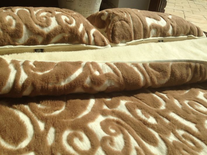 POŚCIEL Z WEŁNY MERYNOS + CAMEL WOOLSTAR 180x200 + PODKŁAD