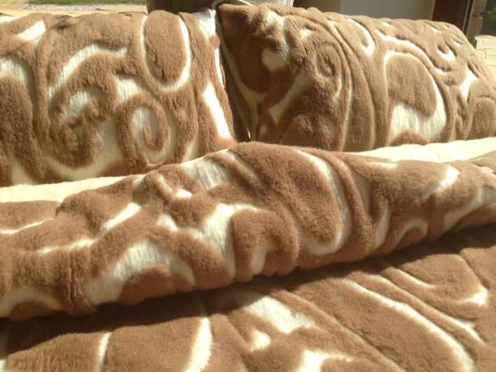 POŚCIEL Z WEŁNY MERYNOS + CAMEL WOOLSTAR 180x200 + PODKŁAD