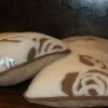 PODUSZKA WEŁNIANA 45X75 CAMEL JASNY + KASZMIR RÓŻA BRĄZ