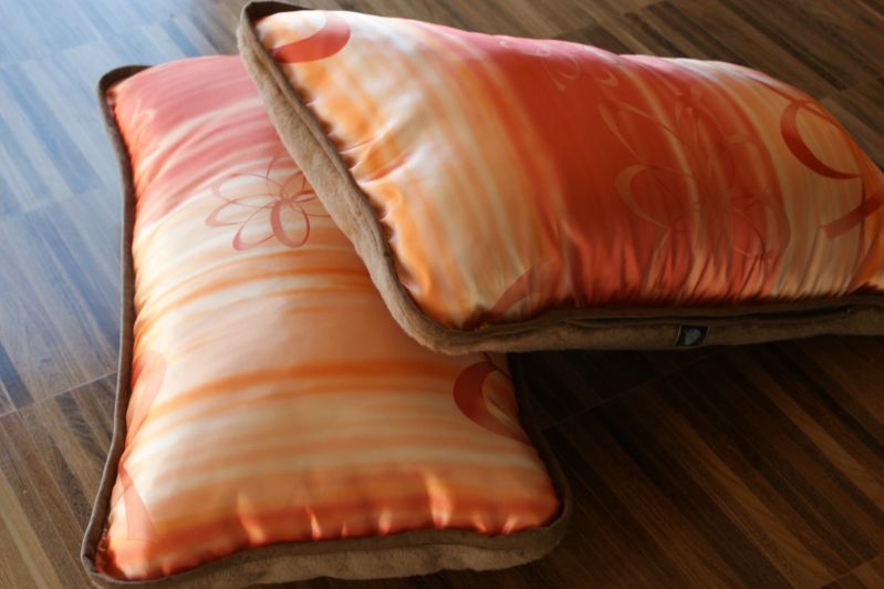 PODUSZKA WEŁNIANA 45X75 CAMEL CHOCOLATTE ORANGE