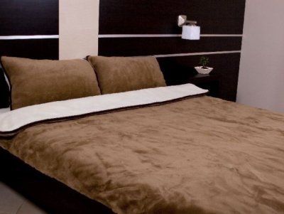 zdjecie-glowne-1261 POŚCIEL Z WEŁNY KASZMIR GŁADKI + CAMEL CIEMNY 140x200 + PODKŁAD