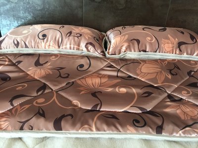 POŚCIEL Z WEŁNY WIELBŁĄDZIEJ CAMEL CAPPUCCINO KWIAT LOTOSU 220x200