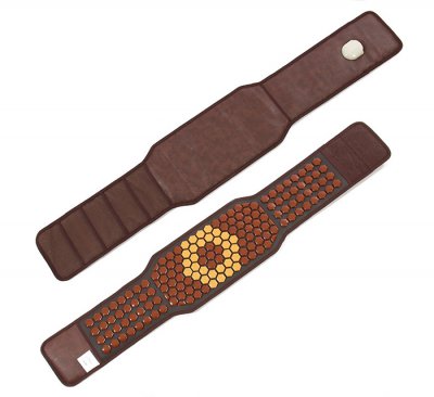 Pas Turmalinowy z ceramiki turmalinu Hexagon BROWN & YELLOW 25x140 cm - 149 sztuk Turmalinu - Sprzedaż wyłącznie dla Firm w Hurcie przy zakupie minimum 4 sztuk cena za sztukę