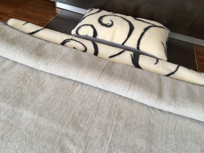 POŚCIEL Z WEŁNY ALPAKI SILVER + KASZMIR ORIENTALNY 140X200 + PODKŁAD