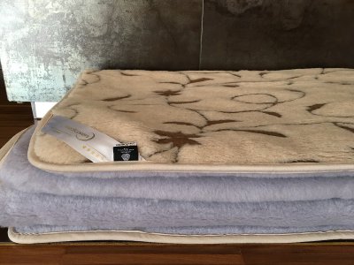 KOŁDRA Z WEŁNY ALPAKI ALPINA + CAMEL RAMPICANTI 160X200