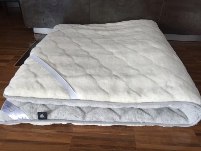 MATERAC Z WEŁNY ALPAKA JASNA CARO + KASZMIR CARO 160x200