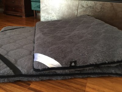 MATERAC Z WEŁNY ALPAKA CIEMNA CARO + ALPAKA CIEMNA CARO 160X200