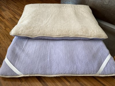 MATERAC Z WEŁNY ALPAKA ALPINA + CAMEL JASNY 200x200