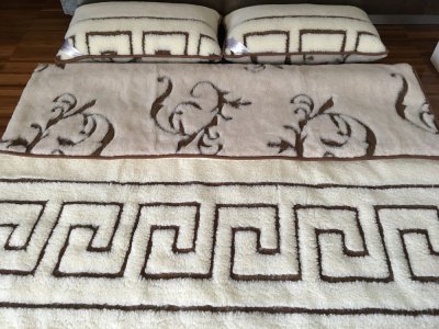 POŚCIEL Z WEŁNY CAMEL JASNY BOHO + MERYNOS T. GREKA 180x200