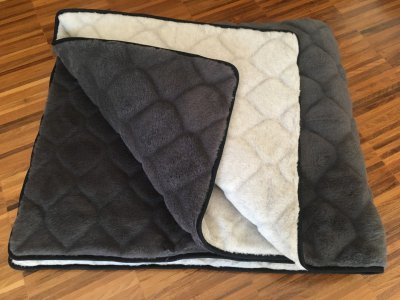 KOŁDRA Z WEŁNY ALPAKI JASNEJ CARO + ALPAKA CIEMNA CARO 240X200