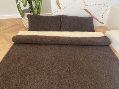 POŚCIEL Z WEŁNY MERYNOS SYBERIA DZIKI BRĄZ + NATURAL 240x200