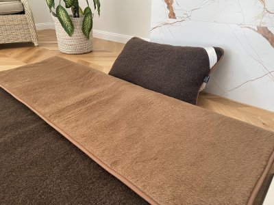 POŚCIEL Z WEŁNY MERYNOS SYBERIA DZIKI BRĄZ + CAMEL CIEMNY 140x200